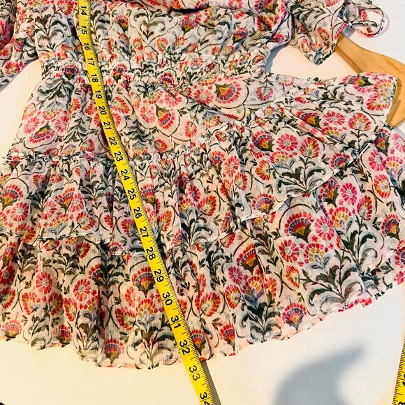Misa Becca Somerset Floral Layered Ruffles Dress Size S Small - Picture 8 of 9